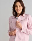 Ella J Linen Short Jacket, Pale Pink product photo View 04 S