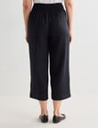 Ella J Linen Crop Pant, Black product photo View 02 S