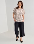 Ella J Linen Crop Pant, Black product photo View 03 S