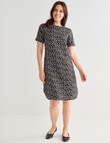 Ella J Linen Shift Dress, Animal Print product photo