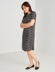 Ella J Linen Shift Dress, Animal Print product photo View 03 S