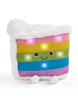 FAO Schwarz Glow Brights Plush LED & Sound Rainbow Cake, 28cm product photo