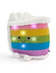 FAO Schwarz Glow Brights Plush LED & Sound Rainbow Cake, 28cm product photo View 02 S