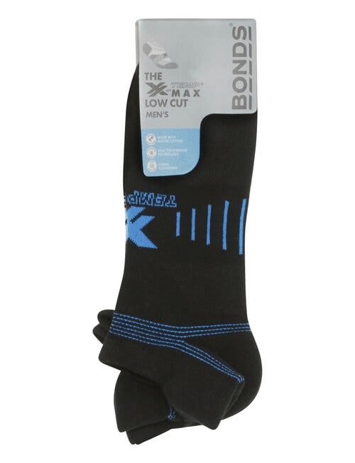 Bonds X-Temp Max Low Cut Sock, 2-Pack, Black product photo View 03 L