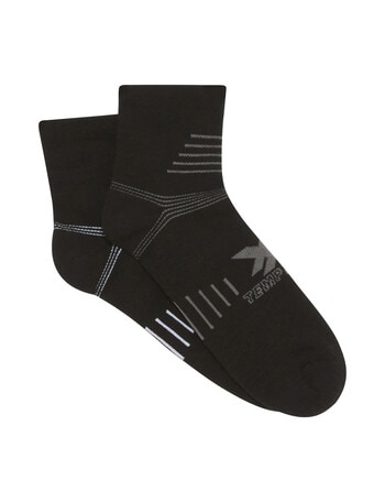 Bonds X-Temp Max Quarter Crew Sock, 2-Pack, Black product photo