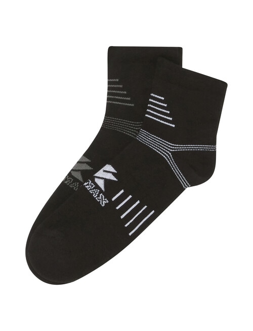 Bonds X-Temp Max Quarter Crew Sock, 2-Pack, Black product photo View 02 L