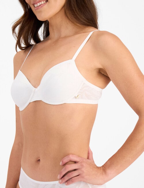 Berlei Because Mesh Lightly Lined Tshirt Bra, White, A-G product photo View 02 L