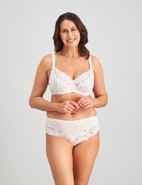 Bendon Alice Underwire Bra, White, D-F product photo View 04 L