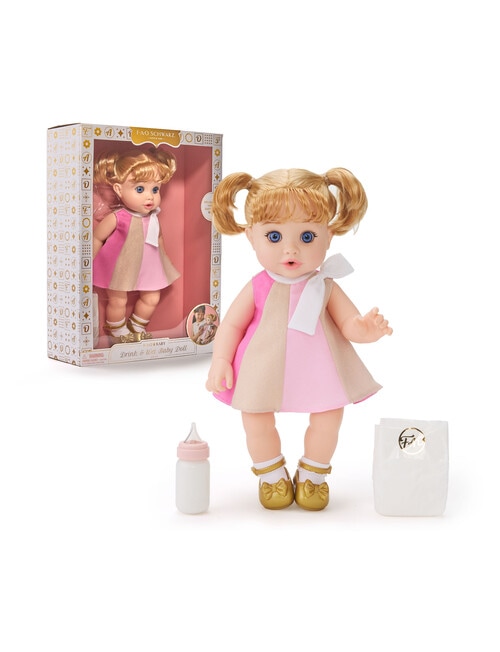 FAO Schwarz Drink & Wet Baby Doll, Blonde, 35cm product photo