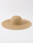 Zest Resort Wide Brim Bead Trim Hat, Natural product photo