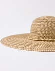 Zest Resort Wide Brim Bead Trim Hat, Natural product photo View 02 S