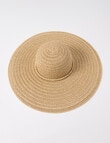 Zest Resort Wide Brim Bead Trim Hat, Natural product photo View 03 S