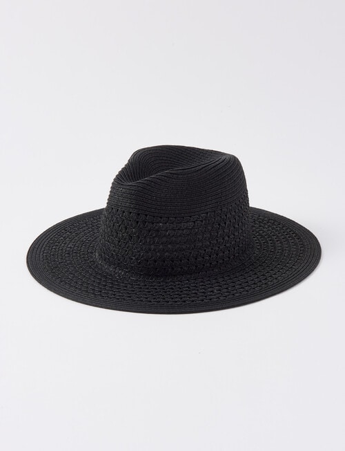 Zest Resort Woven Panama Hat, Black product photo