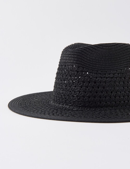 Zest Resort Woven Panama Hat, Black product photo View 02 L