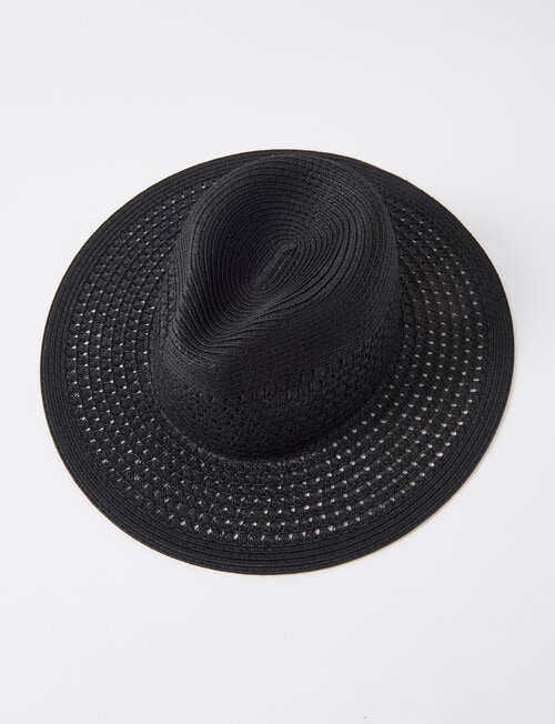 Zest Resort Woven Panama Hat, Black product photo View 03 L