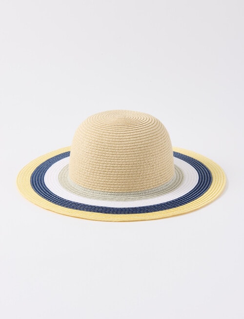 Zest Resort Stripe Brim Sun Hat, Natural product photo