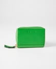 Carte Pebbled Leather Small Zippy Wallet, Green Apple product photo