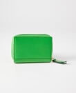 Carte Pebbled Leather Small Zippy Wallet, Green Apple product photo View 02 S