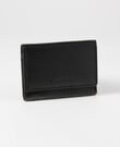 Carte Pebbled Leather Foldover Small Wallet, Black product photo