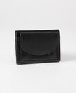 Carte Pebbled Leather Foldover Small Wallet, Black product photo View 02 S