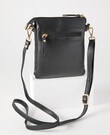 Carte Soft Pebbled Leather Medium Crossbody Bag, Black product photo View 02 S