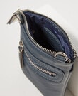 Carte Leather Small Crossbody Pouch, Navy product photo View 04 S