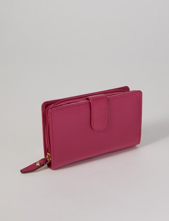 Carte Tab & Dome Wallet, Fuchsia product photo