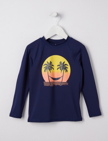 Wavetribe Sun Long Sleeve Rash Top, Ink product photo