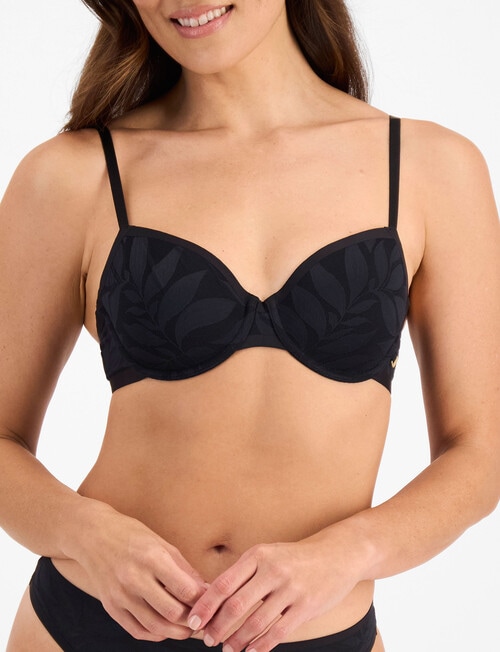 Berlei Because Mesh Lightly Lined Tshirt Bra, Black, A-G product photo