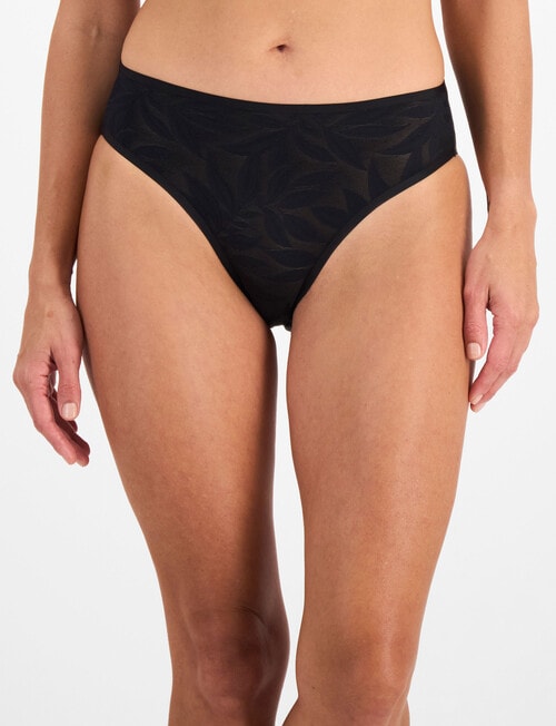 Berlei Because Mesh Hi Bikini Brief, Black, 8-24 product photo