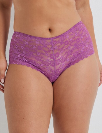 Perfects Be Free Lace Short Brief, Hyper Violet, 10-18 product photo