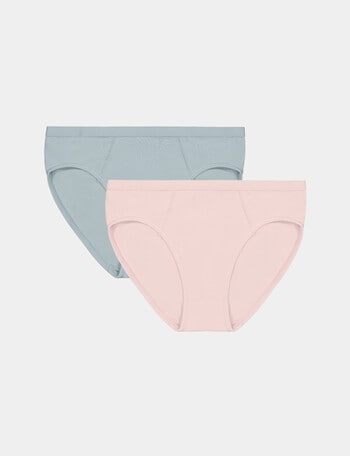 Bendon Body Cotton Bikini Brief, 2-Pack, Icy Pink & Slate, S-XL product photo