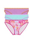 Bonds Hipster Bikini Brief, 3-Pack, Interflora, Aqua Frost & Pandora, 6-22 product photo View 06 S