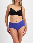 Jockey Woman No Ride Up Cotton Lace Full Brief, Periwinkle Blue, 10-20 product photo