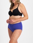 Jockey Woman No Ride Up Cotton Lace Full Brief, Periwinkle Blue, 10-20 product photo View 02 S