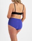 Jockey Woman No Ride Up Cotton Lace Full Brief, Periwinkle Blue, 10-20 product photo View 03 S