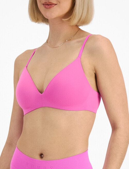 Bonds Bases Wirefree Scoop Bra, Hubba Bubba, A/G-C/DD product photo View 02 L