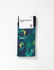 Mazzoni Toucan Digital Print Dress Sock, Green product photo View 02 S