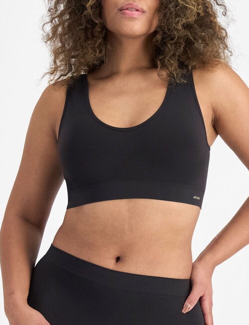 Jockey Woman Skimmies Micro Crop Bra, Black, 8/10-18/20 product photo