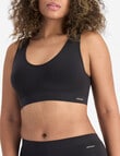 Jockey Woman Skimmies Micro Crop Bra, Black, 8/10-18/20 product photo View 02 S