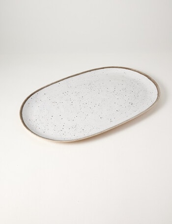 Terrace Kiln Oval Platter, 42cm, Speckle product photo