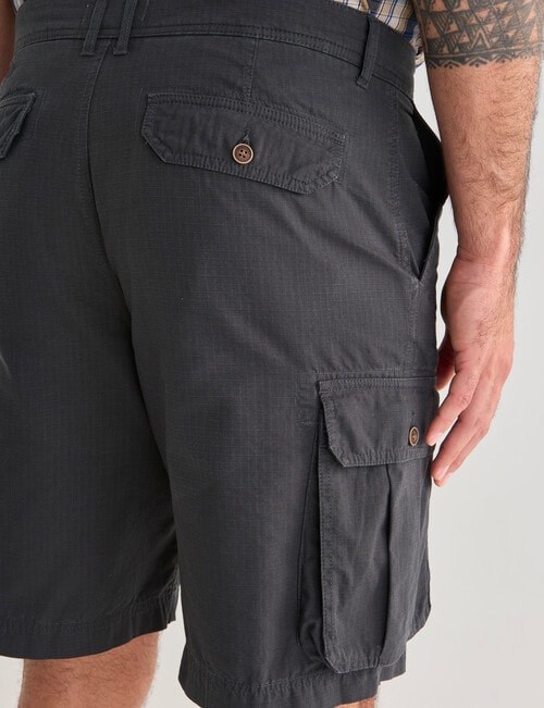 Kauri Trail Ripstop Cargo Short, Charcoal product photo View 06 L