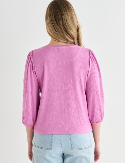 Whistle 3/4 Puff Sleeve Tee, Orchid product photo View 02 L