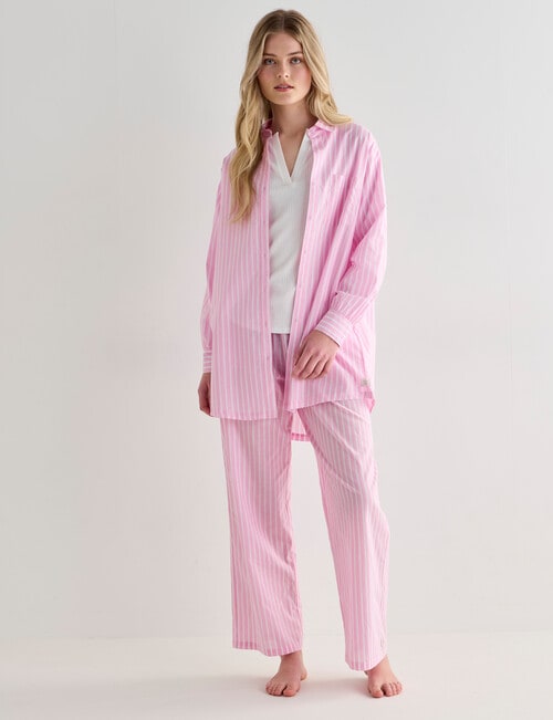 Mineral Sleep Stripe Pant, Pink product photo View 07 L