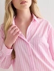 Mineral Sleep Stripe Nightshirt, Pink product photo View 04 S