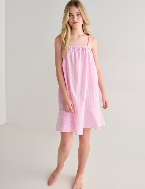 Mineral Sleep Stripe Nightie, Pink product photo View 03 L