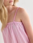 Mineral Sleep Stripe Nightie, Pink product photo View 04 S