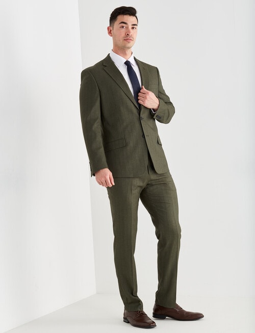 Laidlaw + Leeds Textured Tailored Pant, Green product photo View 03 L