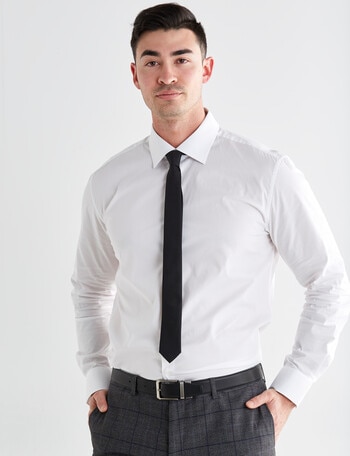 Laidlaw + Leeds Stretch Long Sleeve Shirt, White product photo