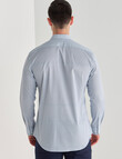 L+L Ditsy Burst Printed Stretch Shirt, White & Blue product photo View 02 S